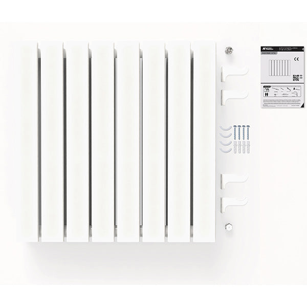 Radiateur horizontal double blanc NYTIA