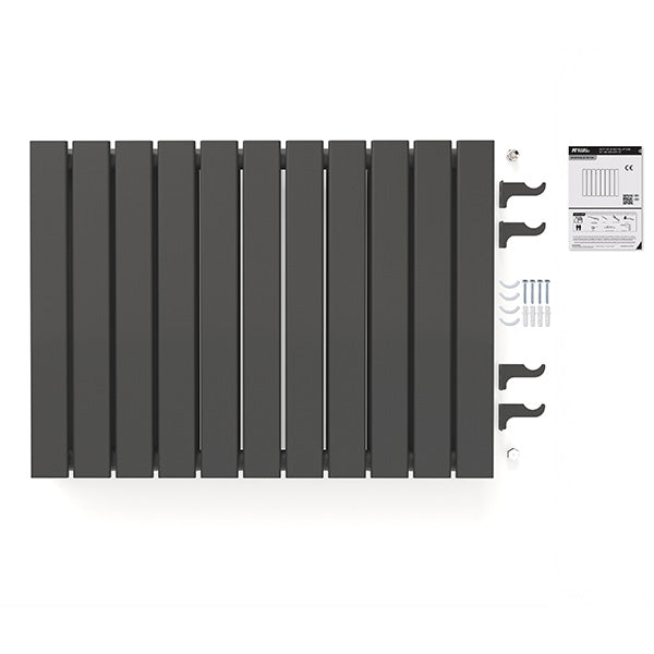 Radiateur horizontal double anthracite NYTIA