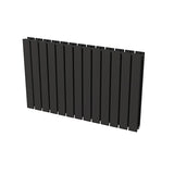 Radiateur horizontal double noir NYTIA