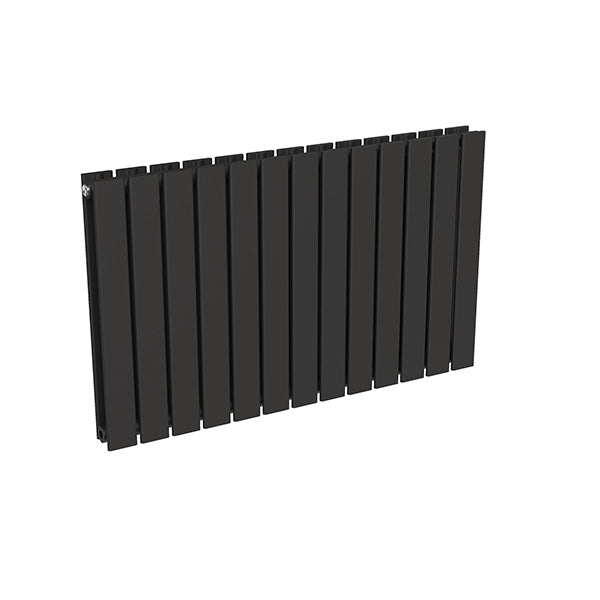 Radiateur horizontal double noir NYTIA