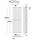 Radiateur vertical blanc