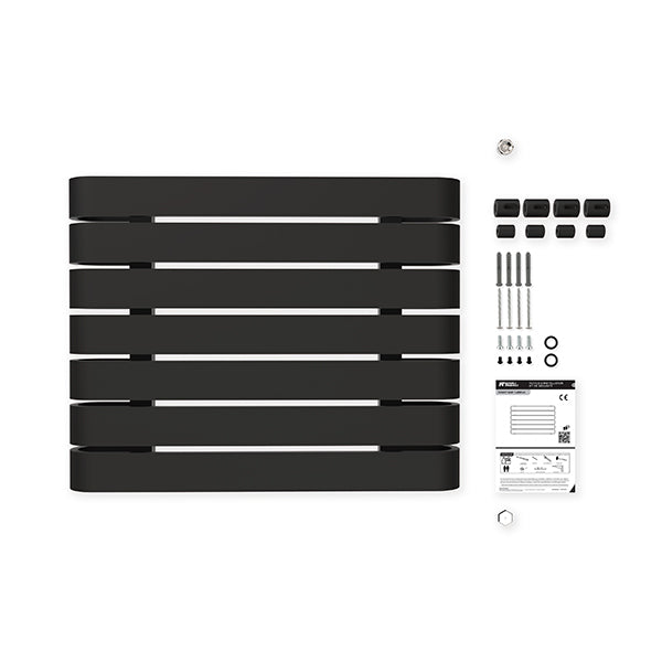 Radiateur horizontal noir LEMINA