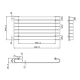 Radiateur horizontal anthracite LEMINA