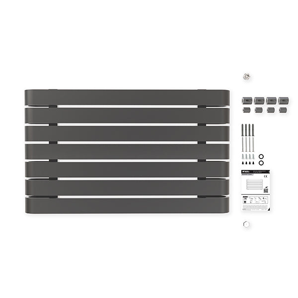 Radiateur horizontal anthracite LEMINA