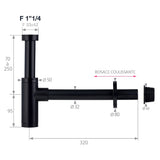 Siphon de lavabo réglable en hauteur