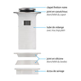 Bonde de lavabo clic clac avec trop plein