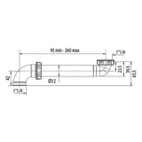 Tubulure gain de place sous lavabo
