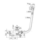 Vidage de baignoire à câble
