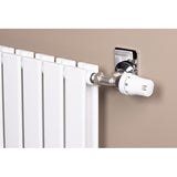 Robinet Thermostatique Equerre Inversé de Radiateur installé