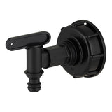 Raccord de cuve PEHD S60 + robinet quart de tour