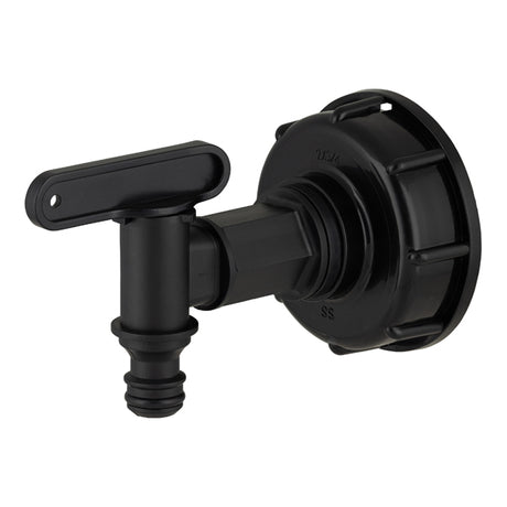 Raccord de cuve PEHD S60 + robinet quart de tour