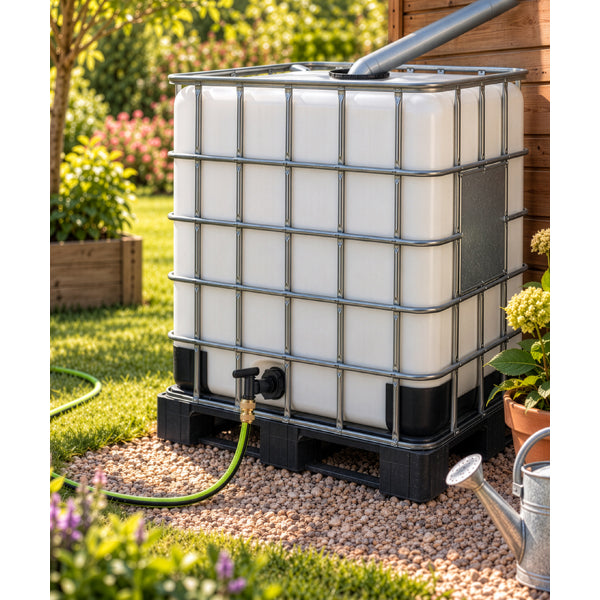 Raccord de cuve PEHD S60 + robinet quart de tour
