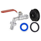 kit adaptateur S60x6 avec robinet en laiton pour cuve IBC 