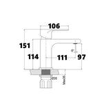 Mitigeur lavabo plan