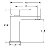 Mitigeur lavabo ARTE dimensions