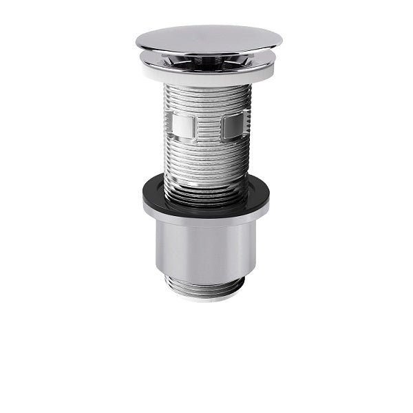 Bonde De Lavabo Avec Trop-plein Universel - Clic-clac Avec Panier Filtrant - Filetage G1 1/4 - Chromé Argent - Pour Salle De Bain