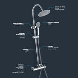 Colonne de douche mitigeur mécanique KARA schéma