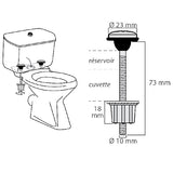 Fixation Réservoir WC Anti Rouille