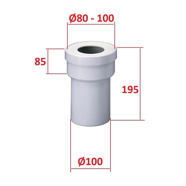Manchon d'évacuation WC dimensions