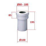 Manchon d'évacuation WC dimensions