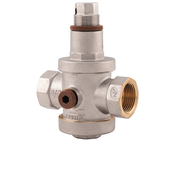 Réducteur De Pression D'eau Laiton 1/2" - Réglable 1,5 à 6 Bar - Avec Manomètre Et Filtre - 5